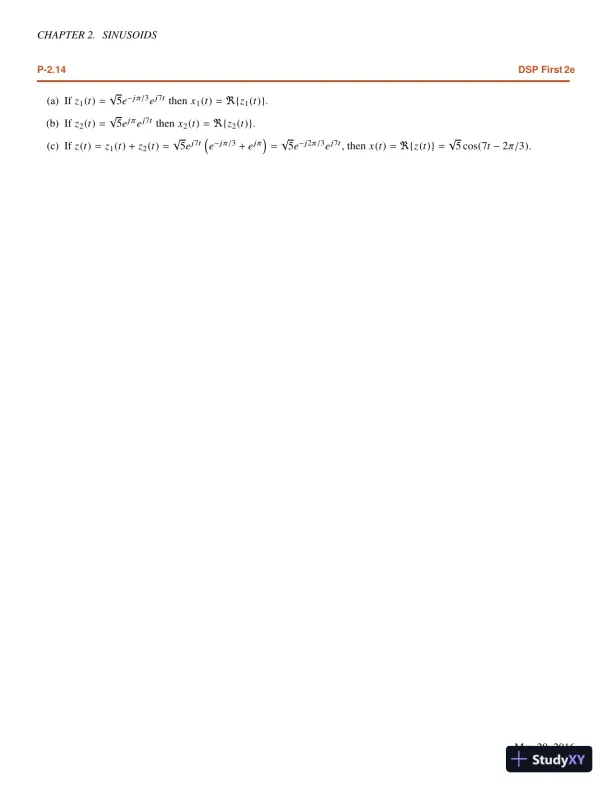 DSP First 2nd Edition Solution Manual - Page 16 preview image