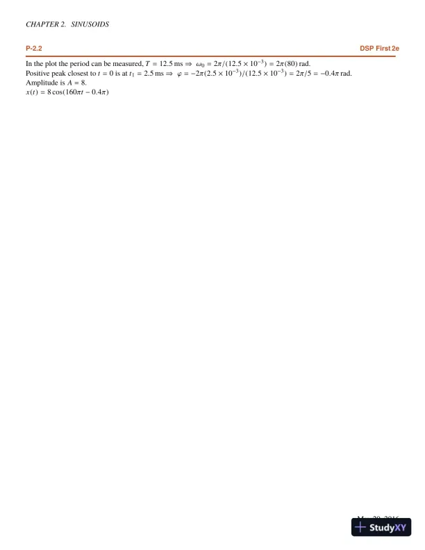 DSP First 2nd Edition Solution Manual - Page 4 preview image