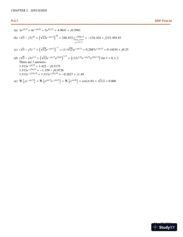DSP First 2nd Edition Solution Manual - Page 9 preview image