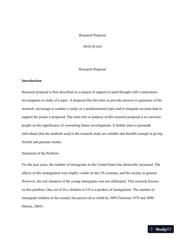 PSYCH 610 Research Proposal - Page 3 preview image