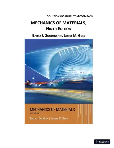 Solution Manual for Mechanics of Materials, 9th Edition - Page 1 preview image