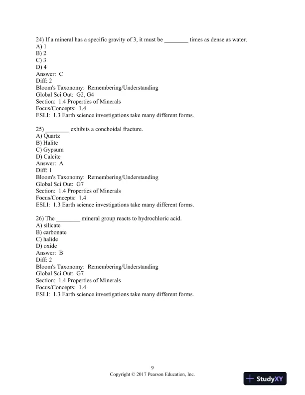 Foundations of Earth Science 8th Edition Test Bank - Page 10 preview image