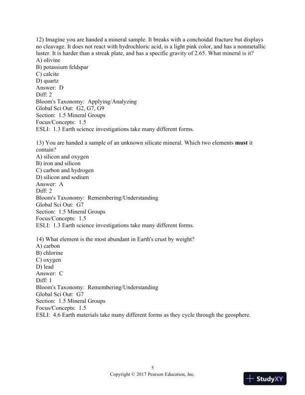 Foundations of Earth Science 8th Edition Test Bank - Page 6 preview image