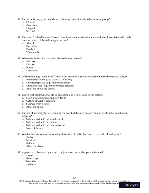 Food and Culture 6th Edition Test Bank - Page 15 preview image