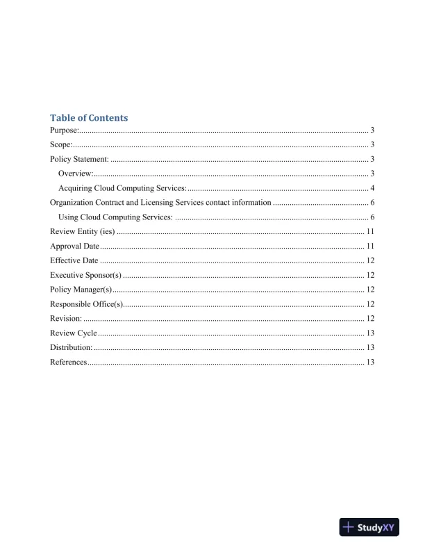 Computing Security Policy - Page 3 preview image