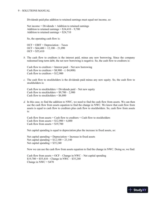 Essentials of Corporate Finance (Mcgraw-hill/Irwin Series in Finance, Insurance, and Real Estate) 9th Edition Solution Manual - Page 11 preview image