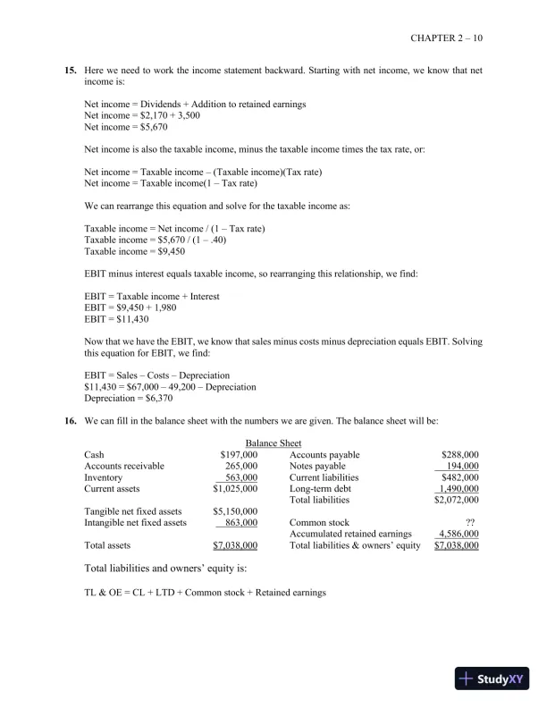 Essentials of Corporate Finance (Mcgraw-hill/Irwin Series in Finance, Insurance, and Real Estate) 9th Edition Solution Manual - Page 12 preview image
