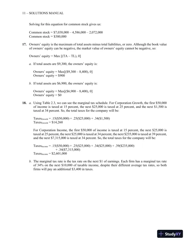 Essentials of Corporate Finance (Mcgraw-hill/Irwin Series in Finance, Insurance, and Real Estate) 9th Edition Solution Manual - Page 13 preview image