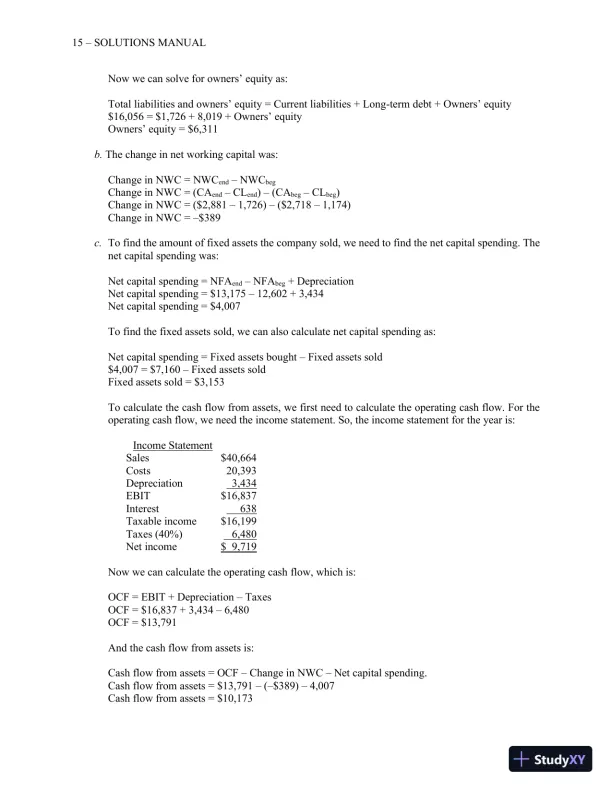 Essentials of Corporate Finance (Mcgraw-hill/Irwin Series in Finance, Insurance, and Real Estate) 9th Edition Solution Manual - Page 17 preview image