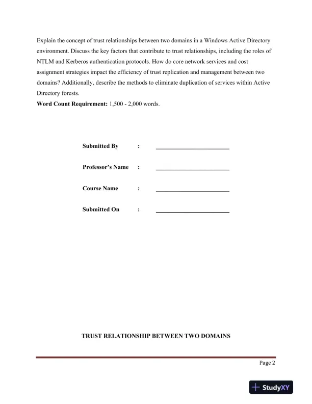 Trust Relationship Between Two Domains - Page 3 preview image
