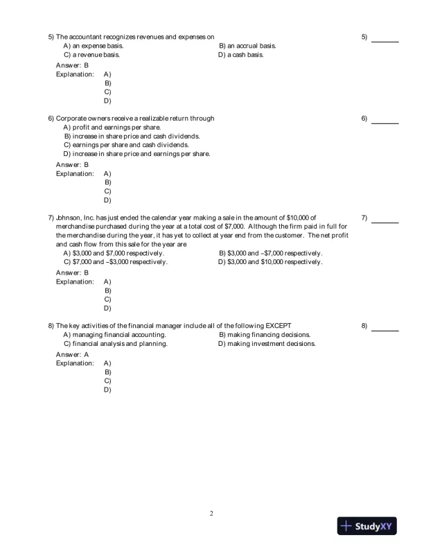 Principles Of Corporate Finance, Second Canadian Edition Test Bank - Page 3 preview image