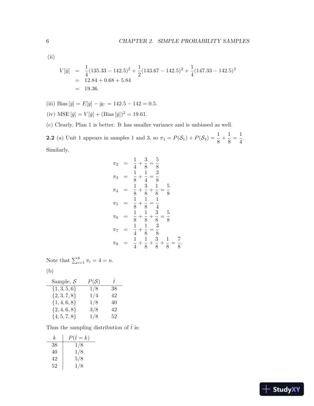Sampling: Design and Analysis, 2nd Edition Solution Manual - Page 7 preview image