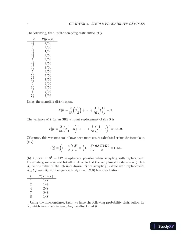 Sampling: Design and Analysis, 2nd Edition Solution Manual - Page 9 preview image