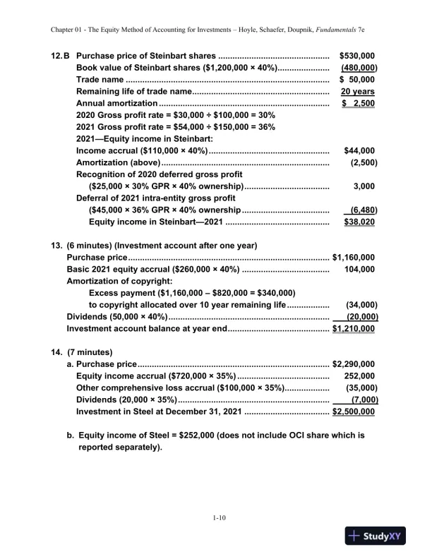 Solution Manual For Advanced Accounting, 14th Edition - Page 11 preview image