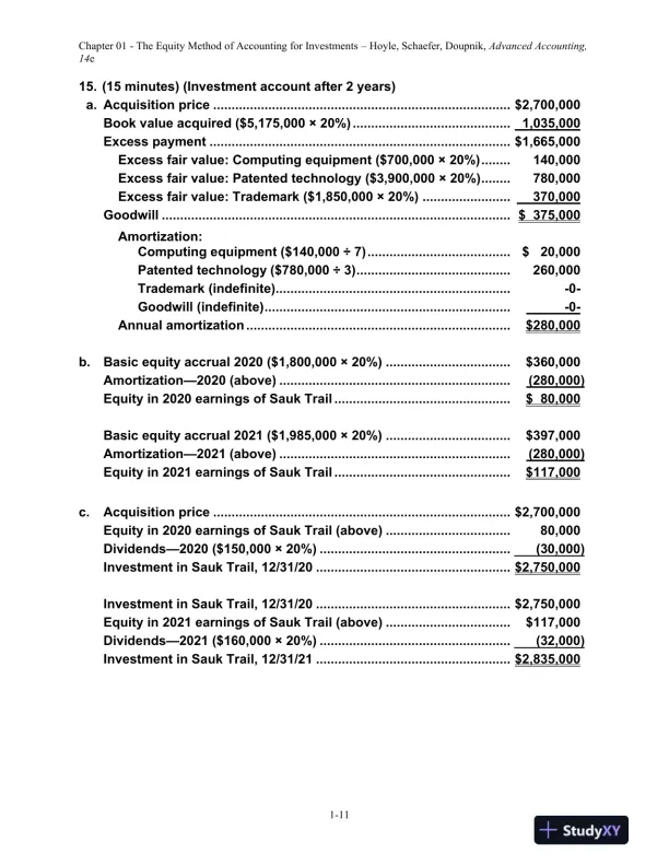 Solution Manual For Advanced Accounting, 14th Edition - Page 12 preview image