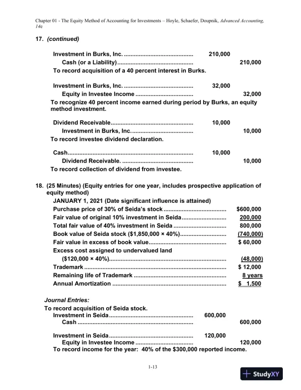 Solution Manual For Advanced Accounting, 14th Edition - Page 14 preview image