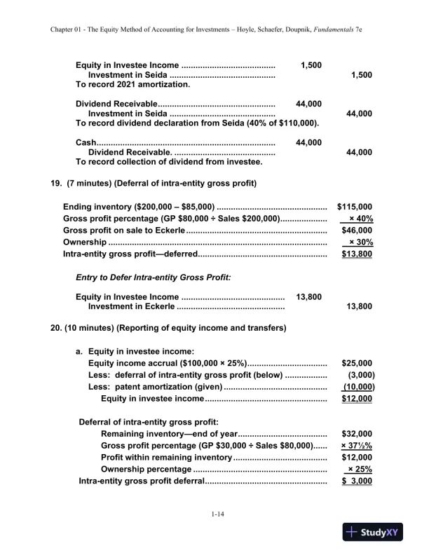 Solution Manual For Advanced Accounting, 14th Edition - Page 15 preview image