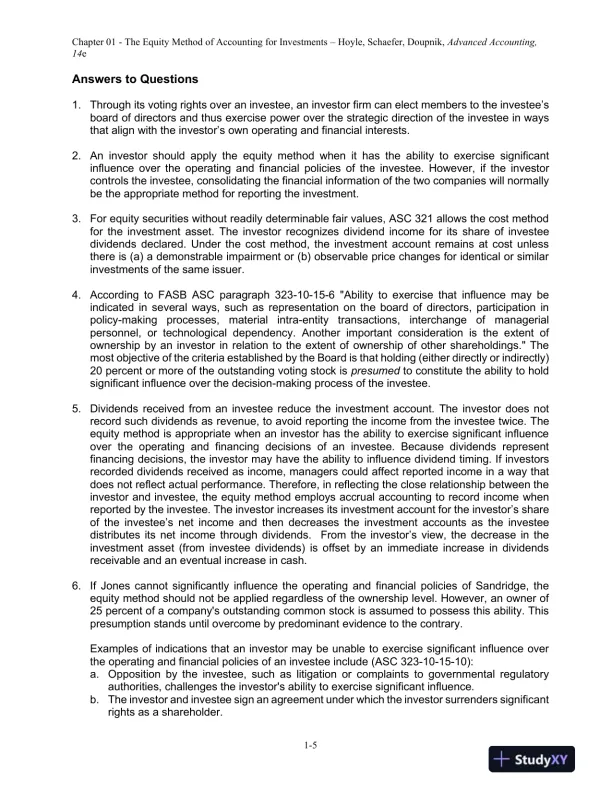 Solution Manual For Advanced Accounting, 14th Edition - Page 6 preview image