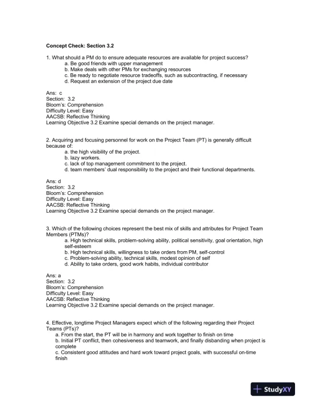 Solution Manual For Project Management: A Managerial Approach, 8th Edition - Page 16 preview image