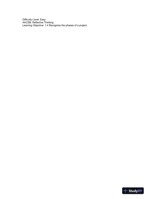 Solution Manual For Project Management: A Managerial Approach, 8th Edition - Page 7 preview image
