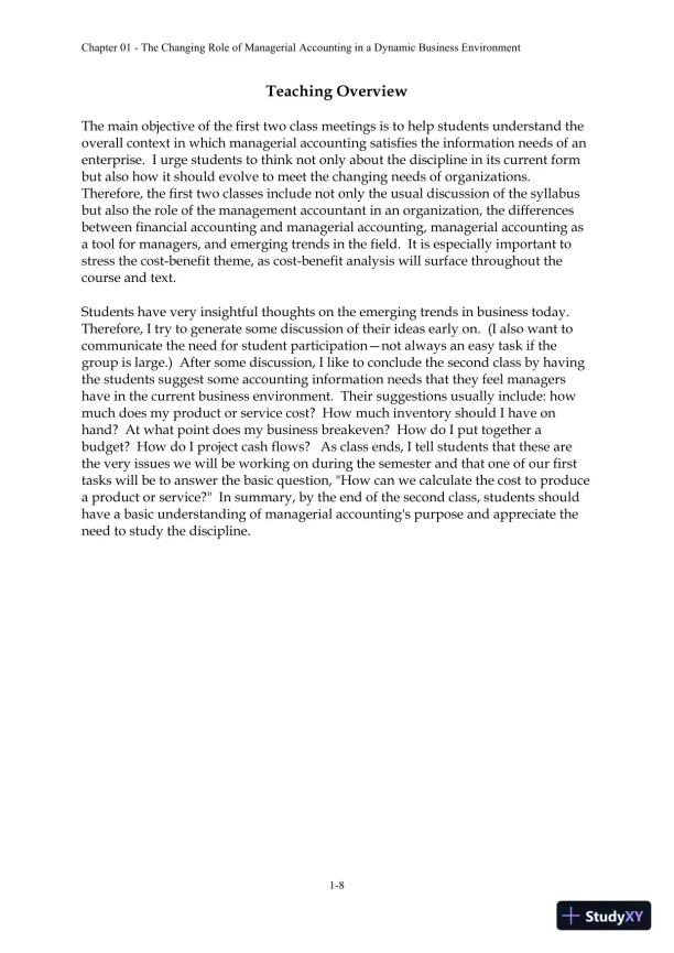 Solution Manual For Managerial Accounting: Creating Value in a Dynamic Business Environment, 10th Edition - Page 10 preview image