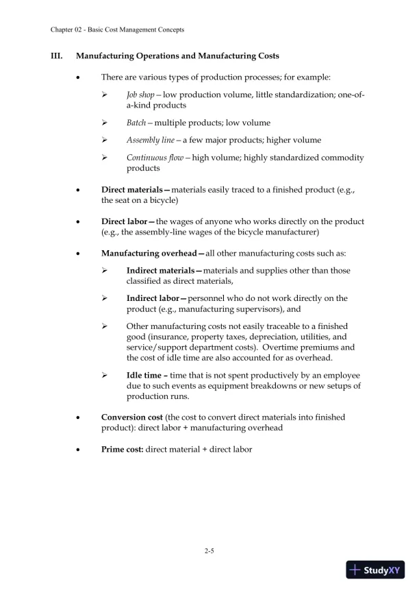 Solution Manual For Managerial Accounting: Creating Value in a Dynamic Business Environment, 10th Edition - Page 16 preview image
