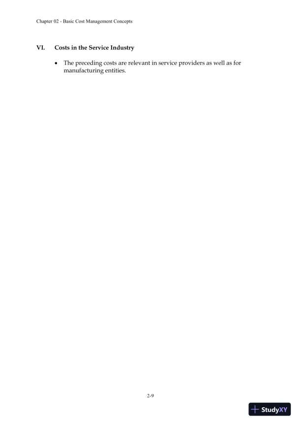 Solution Manual For Managerial Accounting: Creating Value in a Dynamic Business Environment, 10th Edition - Page 20 preview image