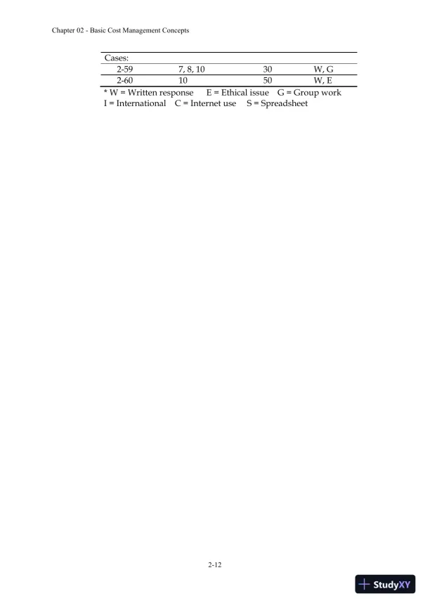 Solution Manual For Managerial Accounting: Creating Value in a Dynamic Business Environment, 10th Edition - Page 23 preview image