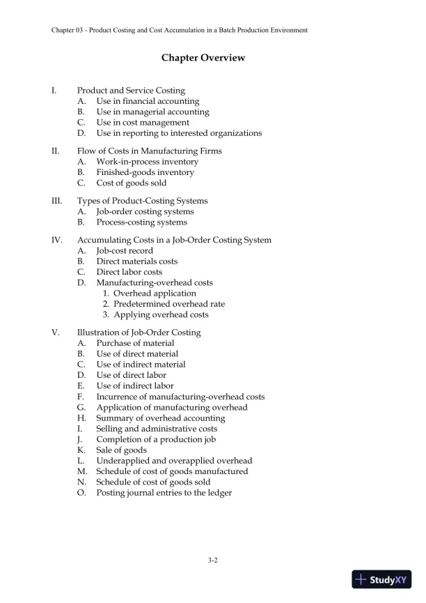 Solution Manual For Managerial Accounting: Creating Value in a Dynamic Business Environment, 10th Edition - Page 25 preview image