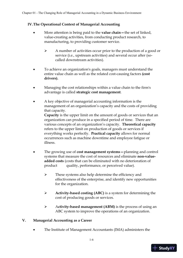 Solution Manual For Managerial Accounting: Creating Value in a Dynamic Business Environment, 10th Edition - Page 8 preview image