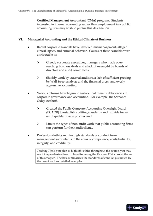 Solution Manual For Managerial Accounting: Creating Value in a Dynamic Business Environment, 10th Edition - Page 9 preview image