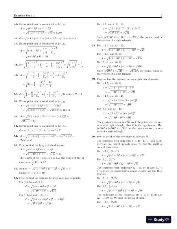 Solution Manual for Precalculus: A Right Triangle Approach, 5th Edition - Page 10 preview image