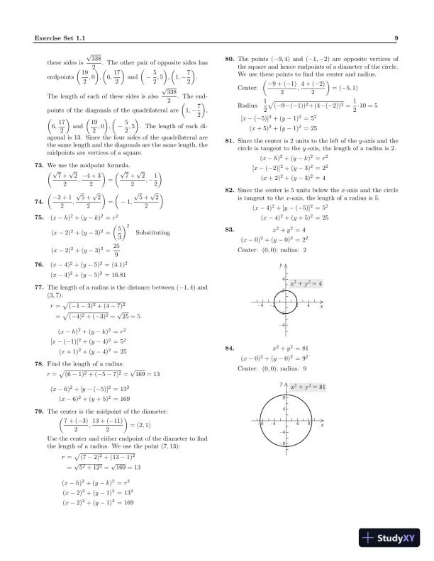 Solution Manual for Precalculus: A Right Triangle Approach, 5th Edition - Page 12 preview image