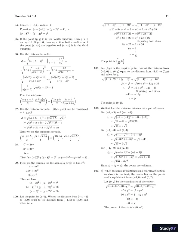 Solution Manual for Precalculus: A Right Triangle Approach, 5th Edition - Page 14 preview image