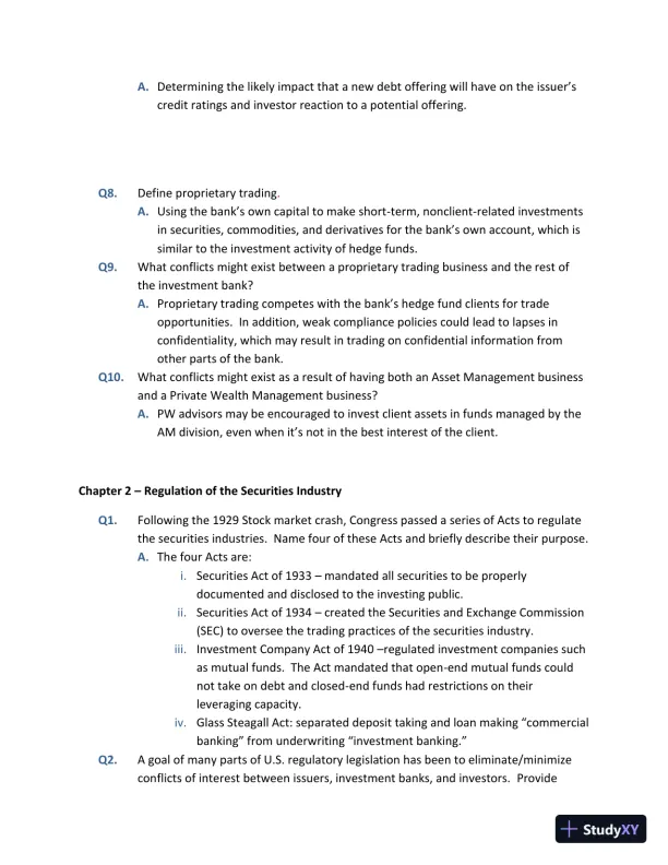 Solution Manual for Investment Banks, Hedge Funds, and Private Equity, 3rd Edition - Page 3 preview image