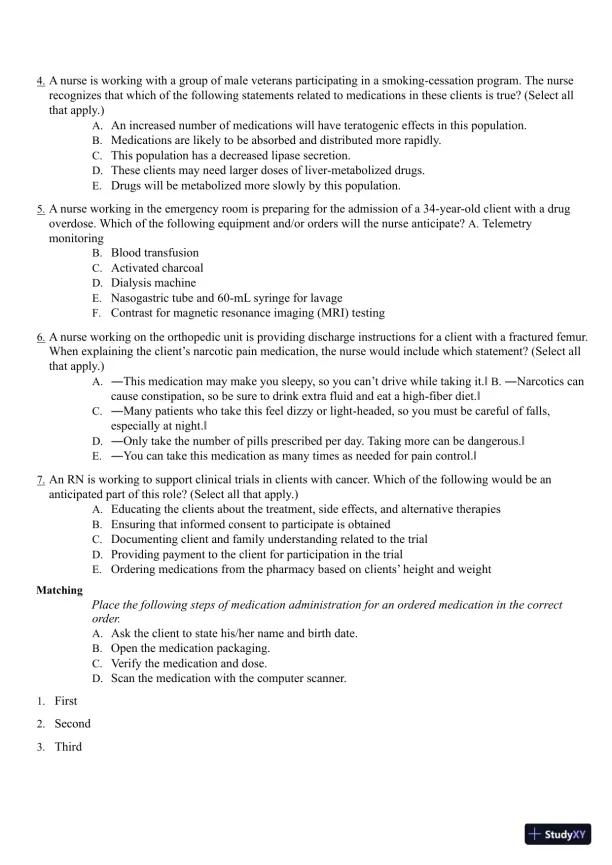 Test Bank for Pharmacology Clear and Simple A Guide to Drug Classifications and Dosage Calculations, 4th Edition (Chapters 1-20) - Page 15 preview image