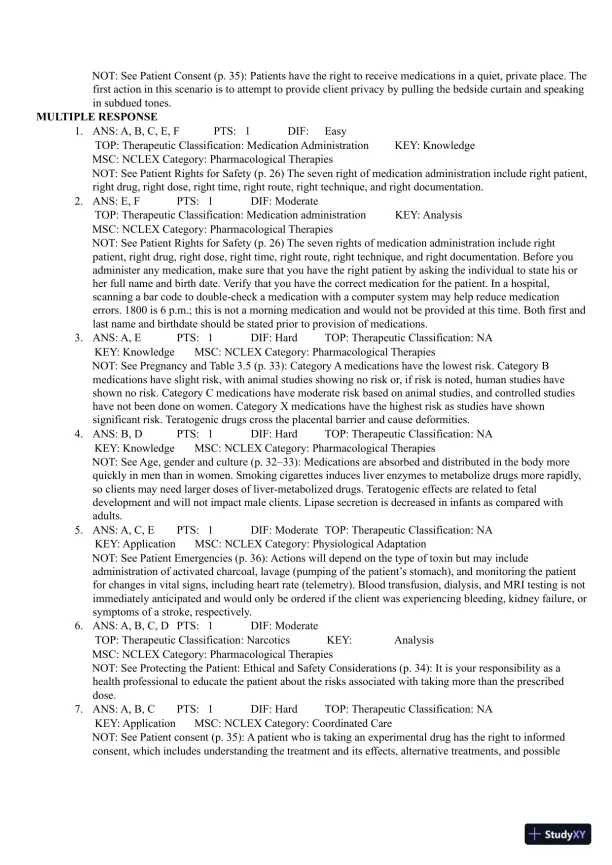 Test Bank for Pharmacology Clear and Simple A Guide to Drug Classifications and Dosage Calculations, 4th Edition (Chapters 1-20) - Page 19 preview image