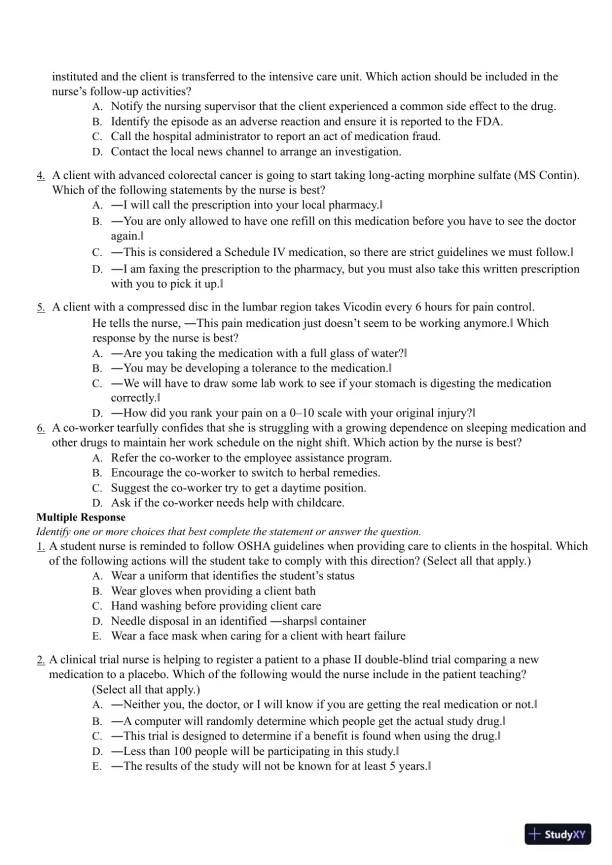 Test Bank for Pharmacology Clear and Simple A Guide to Drug Classifications and Dosage Calculations, 4th Edition (Chapters 1-20) - Page 21 preview image