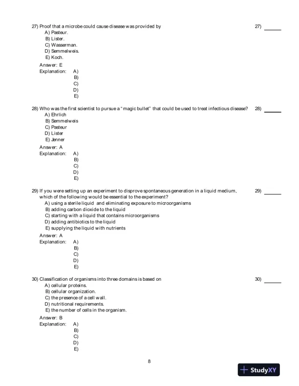 Microbiology: An Introduction, 11th Edition Test Bank - Page 9 preview image