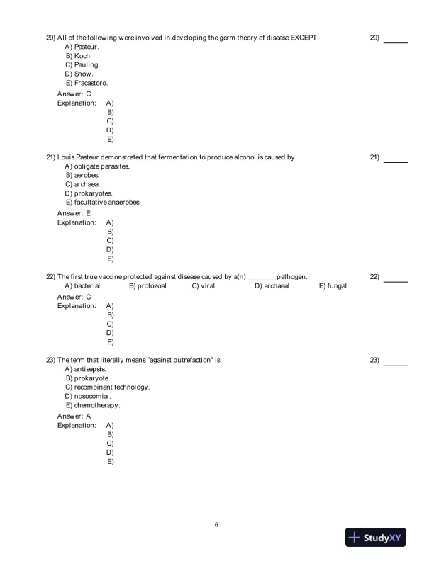 Microbiology With Diseases By Taxonomy, 4th Edition Test Bank - Page 7 preview image