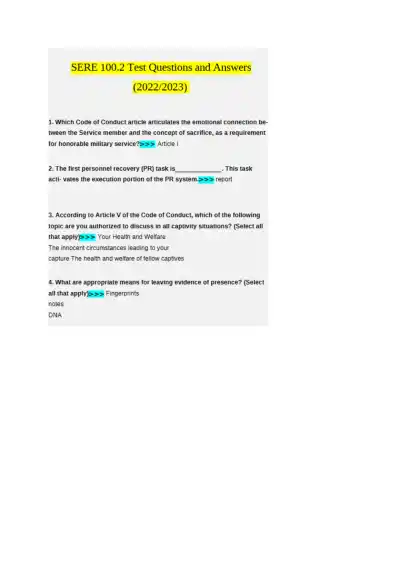 SERE 100 - Page 1 preview image