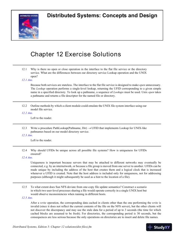Solution Manual For Distributed Systems: Concepts And Design, 5th Edition - Page 16 preview image