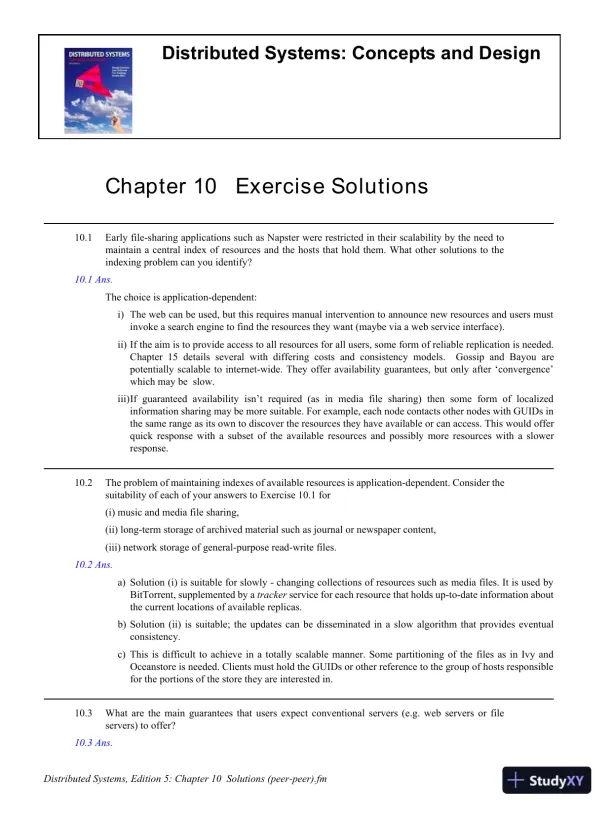 Solution Manual For Distributed Systems: Concepts And Design, 5th Edition - Page 8 preview image