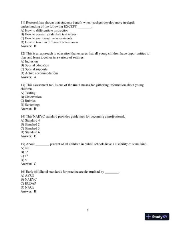 Test Bank for Early Childhood Education Today  , 14th Edition - Page 4 preview image