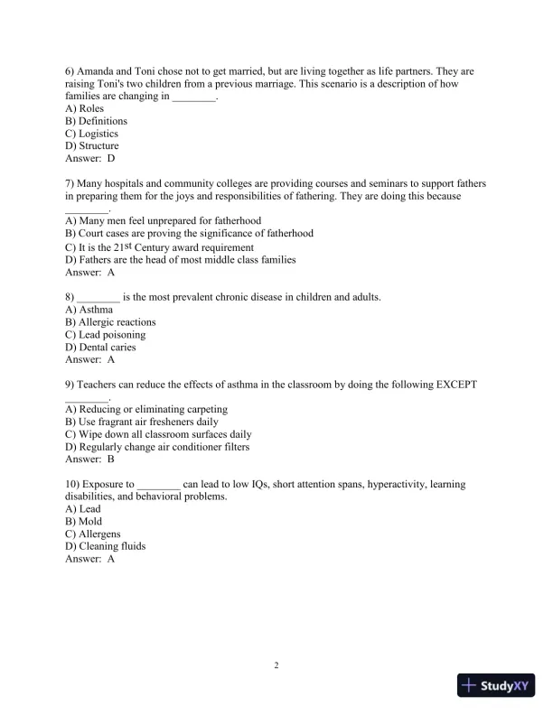 Test Bank for Early Childhood Education Today  , 14th Edition - Page 7 preview image