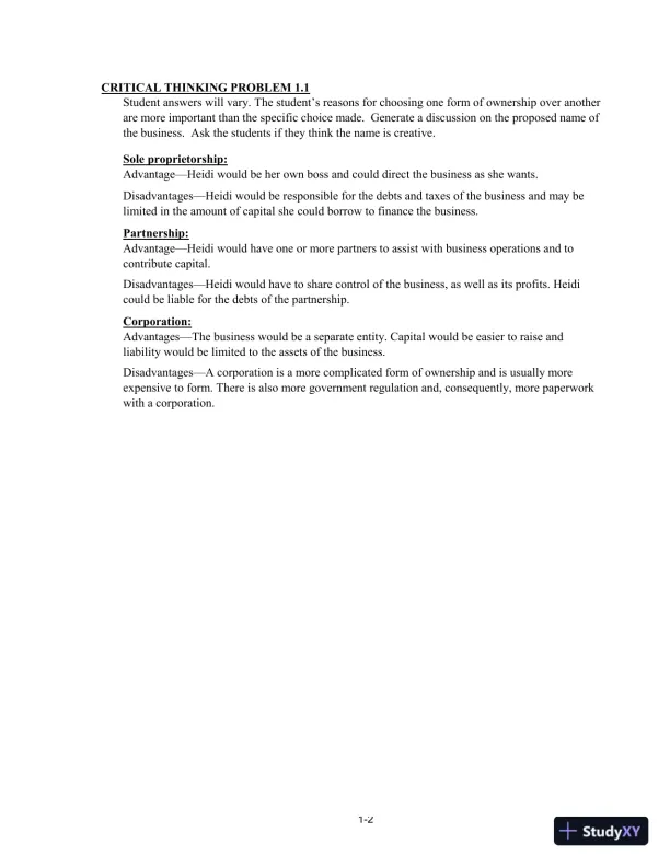 College Accounting (Chapters 1-24) 14th Edition Solution Manual - Page 3 preview image