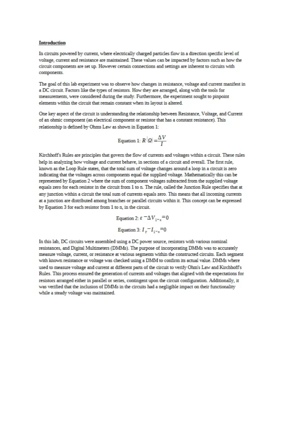 Experiment #17 DC Circuits Colin McCormick - Page 2 preview image