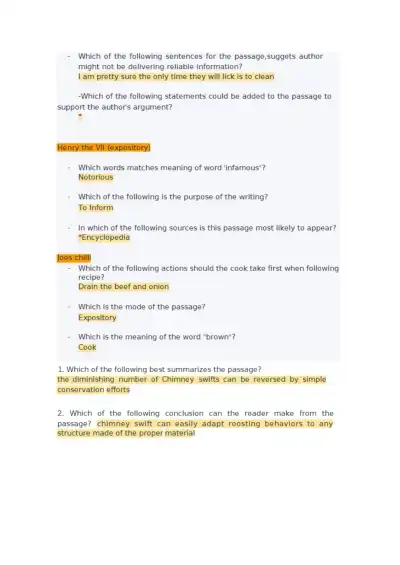 Reading TEAS Exam - Page 3 preview image