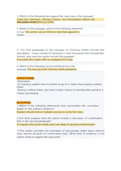 Reading TEAS Exam - Page 4 preview image