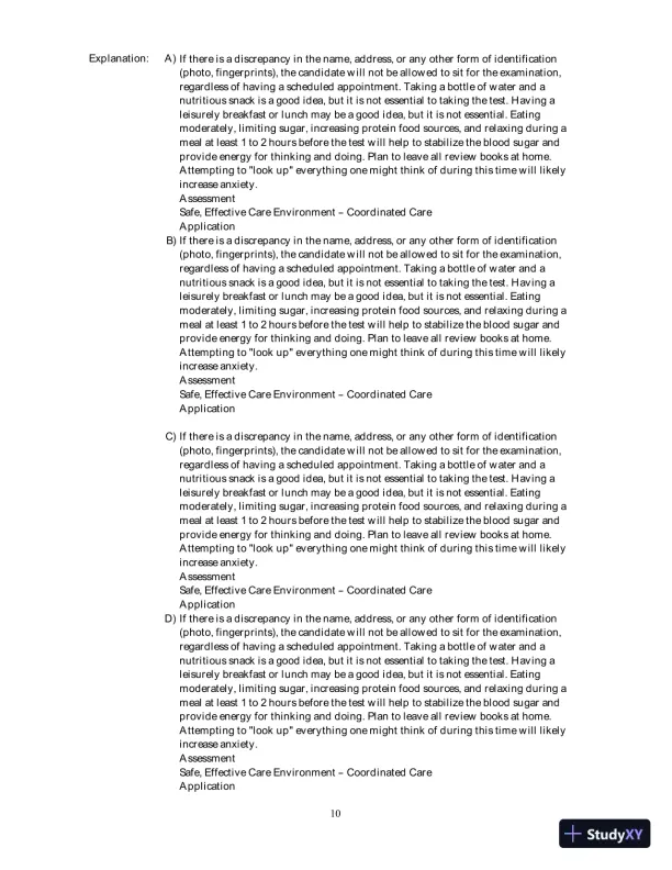 Test Bank For Fundamental Nursing Care, 2nd Edition - Page 11 preview image